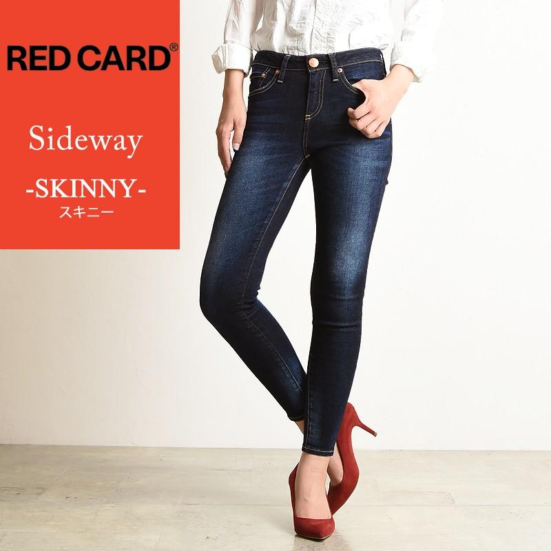 RED CARD レッドカード Sideway サイドウェイ スキニー デニムパンツ レディース スリム タイト 細め ジーンズ 33496