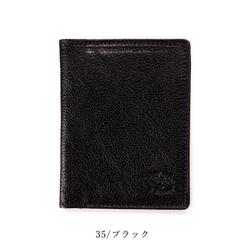 新品　イルビゾンテ　IL BISONTE 二つ折り財布　カードケース　ブラック IL BISONTE（イルビゾンテ） レザーパスケース カードケース 二つ折り