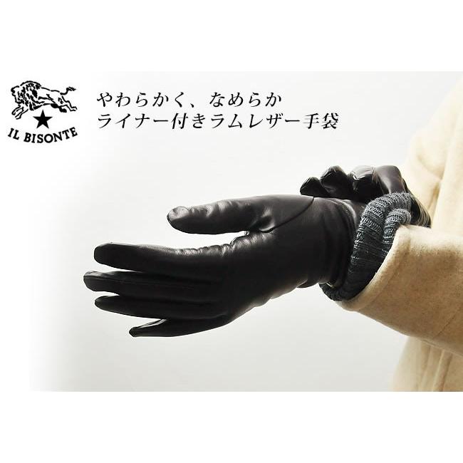 IL BISONTE イルビゾンテ レザーグローブ 手袋 レディース IL BISONTE イルビゾンテ レザーグローブ 手袋 レディース