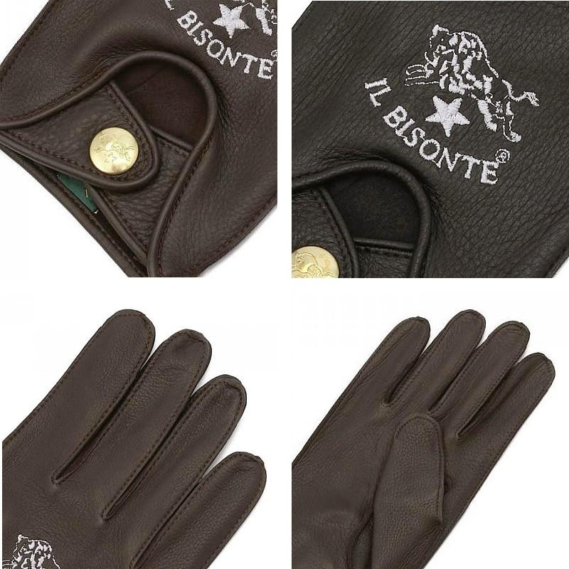 初回限定】 イルビゾンテ 本革手袋 ブラック 手袋/アームカバー - www