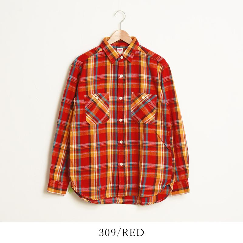 EDWIN（エドウィン） ワークシャツ 長袖 メンズ 定番 チェックシャツ