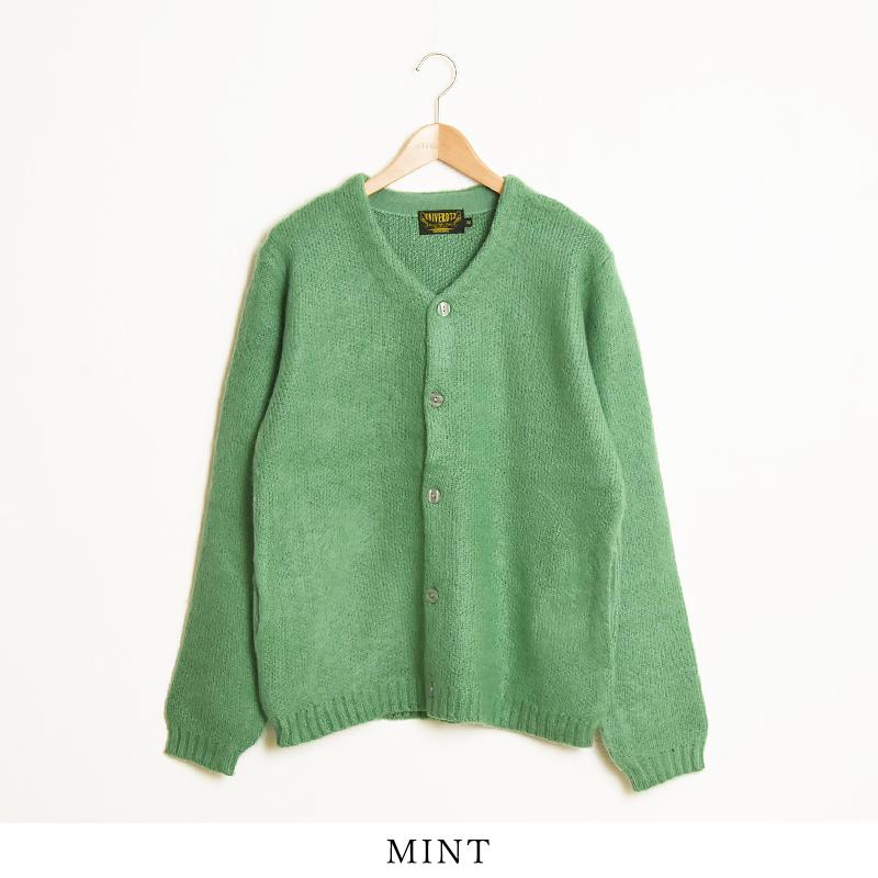 HOUSTON（ヒューストン） 爆買 モヘアタッチカーディガン UNIVERD72