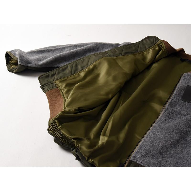 SALEセール30％OFF ジョンブル Johnbull コンビネーション MA-1 ブルゾン レディース きれいめ ジャケット オーバーサイズ AH068 | Johnbull | 04