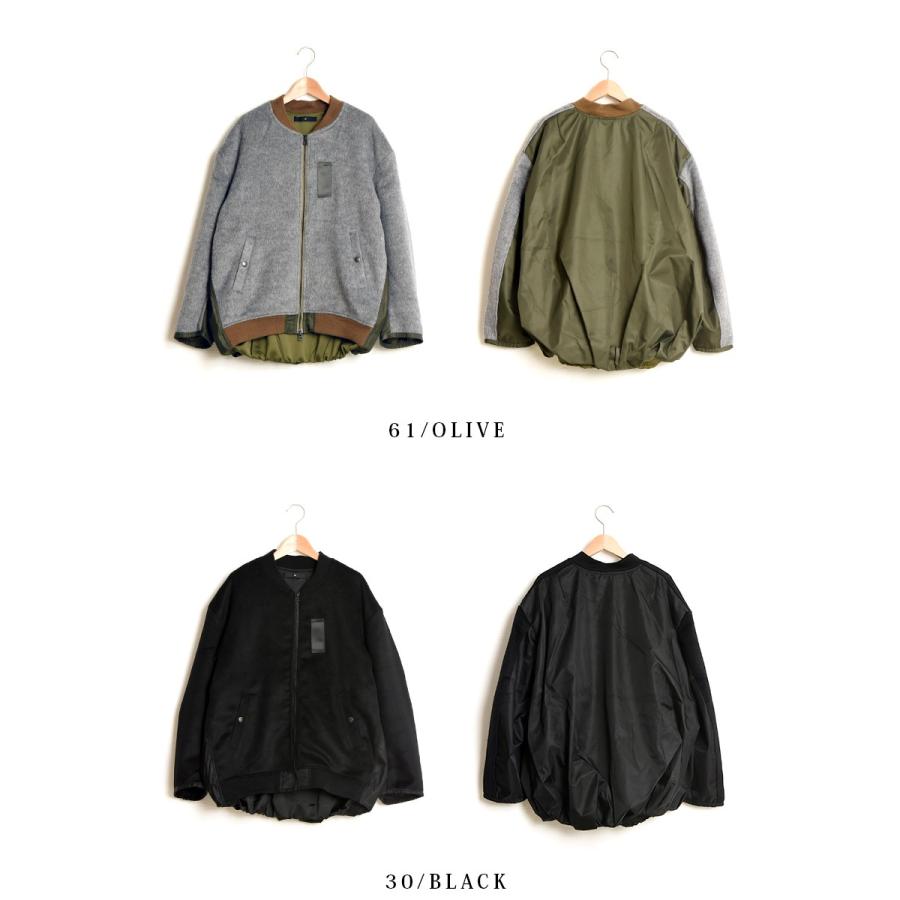 SALEセール30％OFF ジョンブル Johnbull コンビネーション MA-1 ブルゾン レディース きれいめ ジャケット オーバーサイズ AH068 | Johnbull | 07