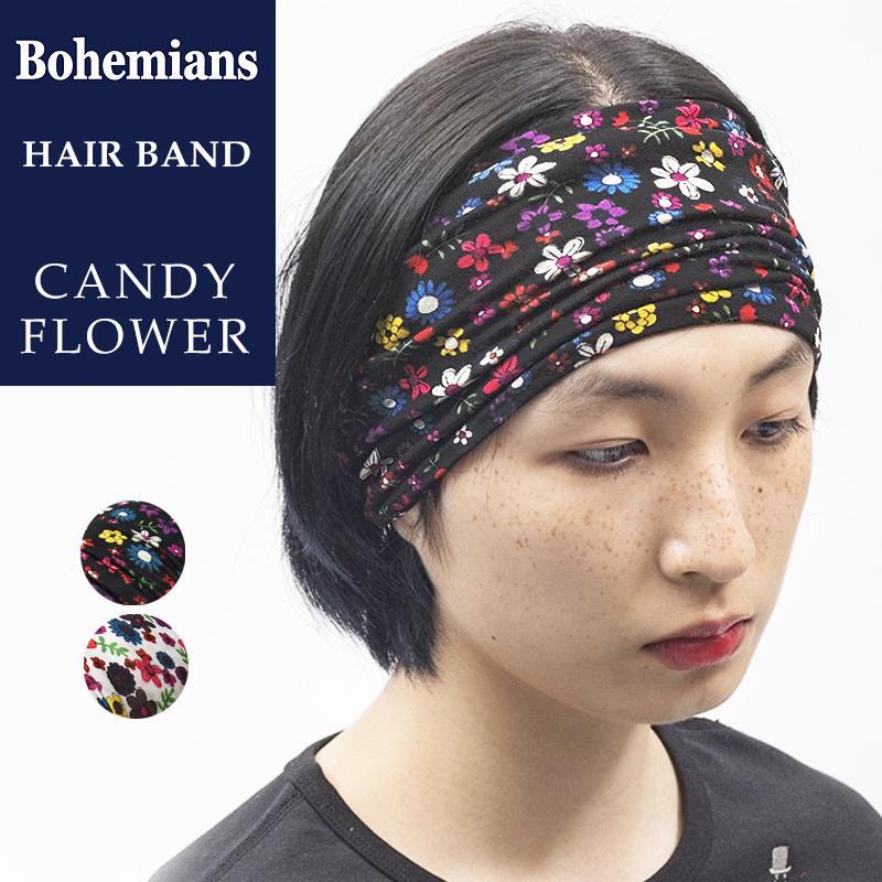 BOHEMIANS（ボヘミアンズ） キャンディーフラワー柄 ヘアバンド ヘッド