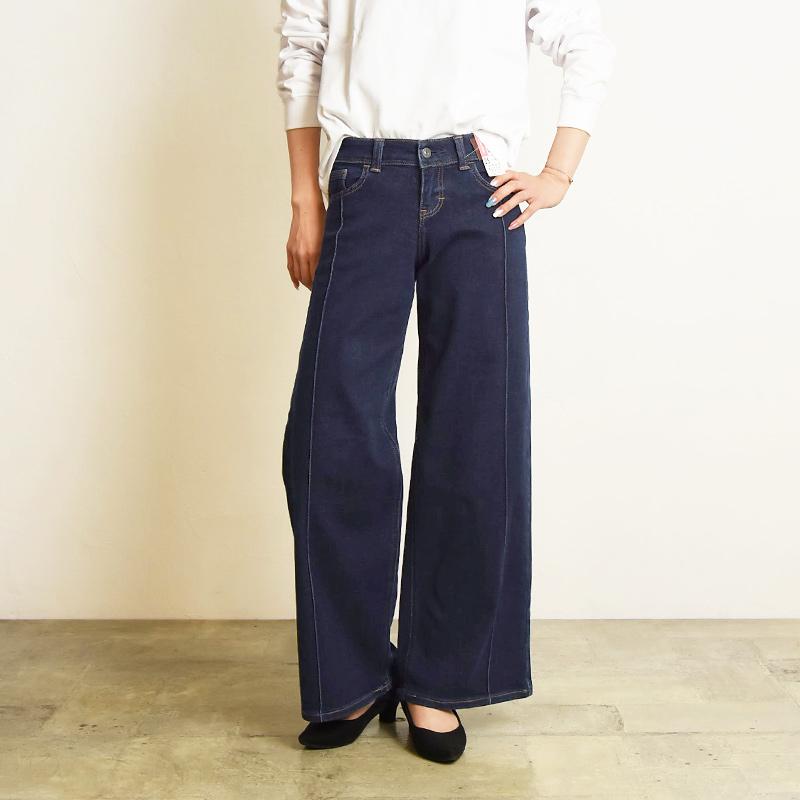 cygne シーニュ　ダークデニム ワイドレッグパンツ タックワイドデニム Sebastien | Cygne