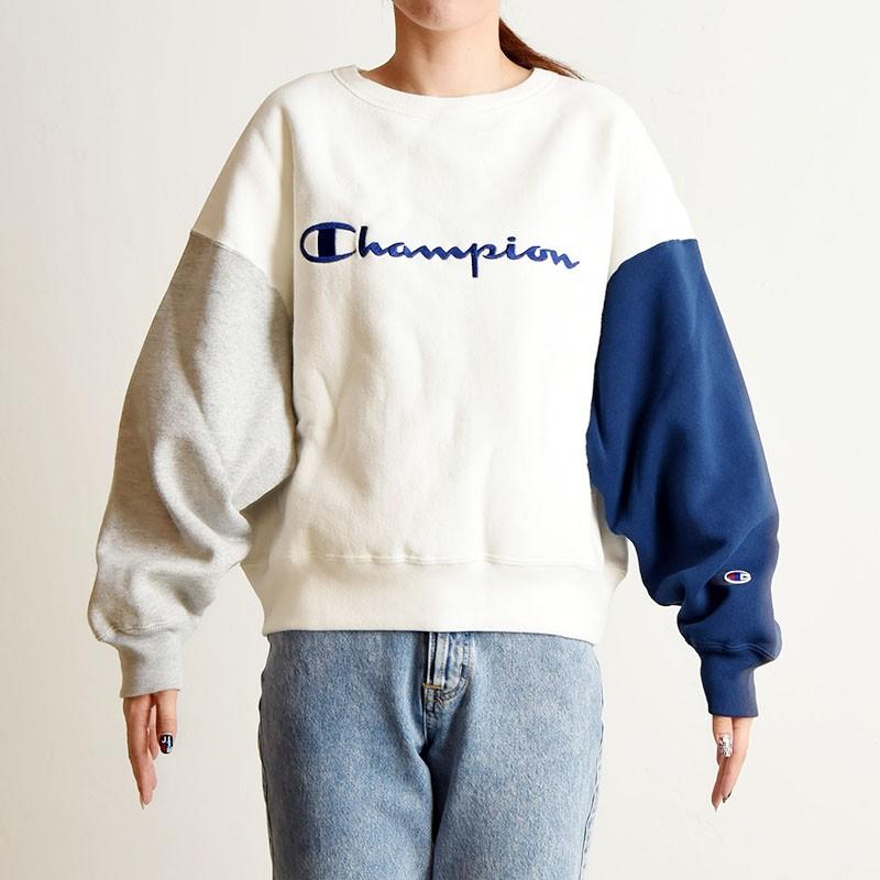Champion チャンピオン リバースウィーブ クルーネックスウェットシャツ ロゴ レディース トレーナー ドロップショルダー クレイジーパターン Cw Q008 5 Cw Q008 Geo Style ジェオスタイル 通販 Yahoo ショッピング