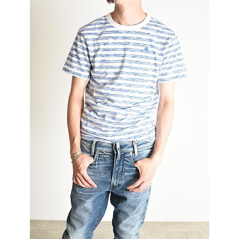 SALEセール10%OFF ジースターロウ G-STAR RAW メンズ ボーダー 半袖T