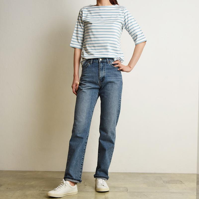 裾上げ無料 エドウィン レディース EDWIN エッセンシャルズ essentials ストレートデニムパンツ ジーンズ ジーパン 大人 デニム  美脚 EL03 | SOMETHING | 06