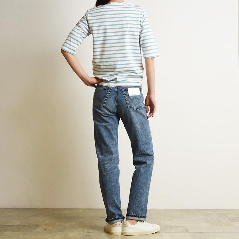 裾上げ無料 エドウィン レディース EDWIN エッセンシャルズ essentials ストレートデニムパンツ ジーンズ ジーパン 大人 デニム  美脚 EL03 | SOMETHING | 07