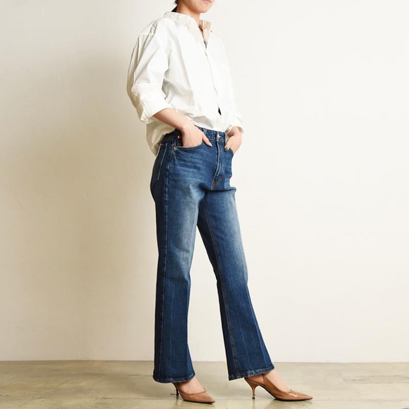 裾上げ無料 セール20%OFF エドウィン レディース EDWIN エッセンシャルズ essentials フレアデニムパンツ ジーンズ ブーツカット 大人 デニム  美脚 EL08 | SOMETHING | 07
