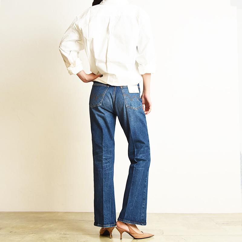 裾上げ無料 セール20%OFF エドウィン レディース EDWIN エッセンシャルズ essentials フレアデニムパンツ ジーンズ ブーツカット 大人 デニム  美脚 EL08 | SOMETHING | 08