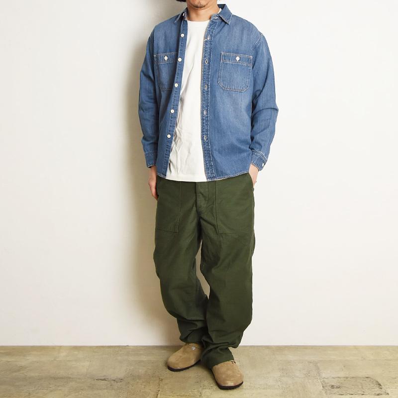 EDWIN（エドウィン） 定番 ワークシャツ デニムシャツ ジーンズ 長袖