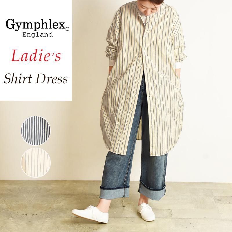 新作 Gymphlex ジムフレックス 長袖 マルチストライプ バンドカラーワンピース J 1363mup レディース ブラウス 5 J 1363mup Geo Style ジェオスタイル 通販 Yahoo ショッピング