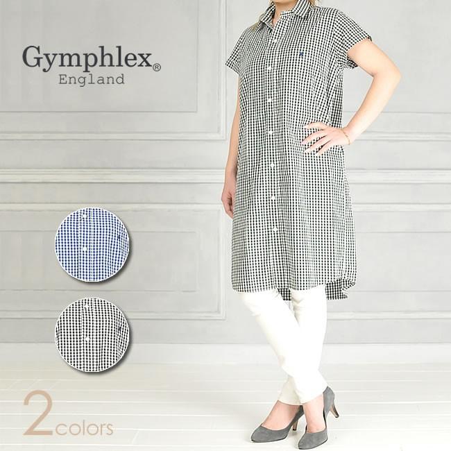 ジムフレックス Gymphlex ジムフレ レディース ギンガムチェック ひざ丈 半袖シャツワンピース ワンピ チュニック J1098gsc 5 J1098gsc Geo Style ジェオスタイル 通販 Yahoo ショッピング