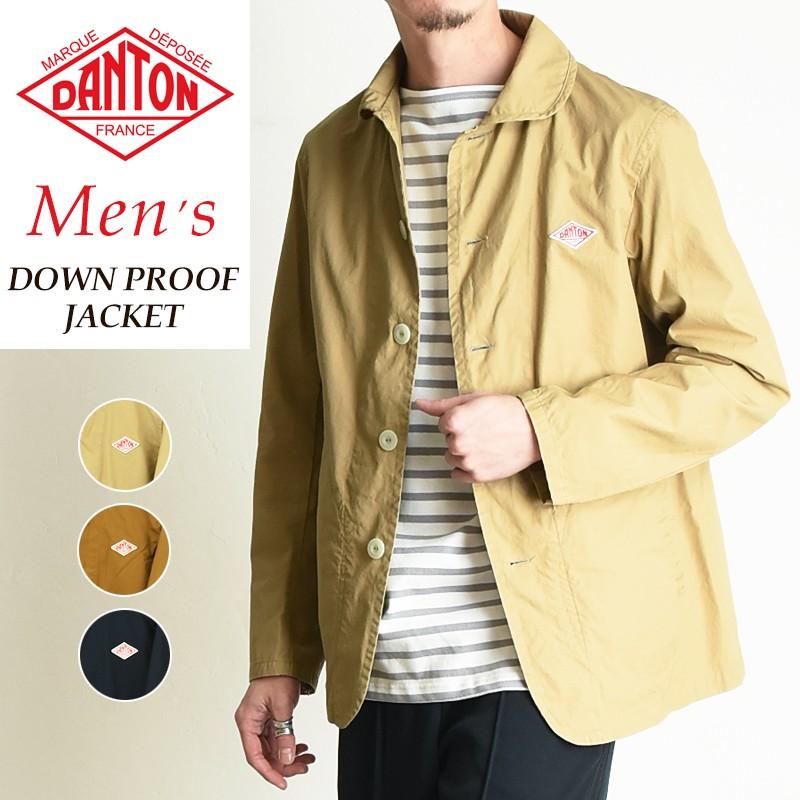 ダントン DANTON ダウンプルーフジャケット メンズ 丸襟シングルジャケット DOWN PROOF JACKET JD-8715 春服 春アウター｜geostyle