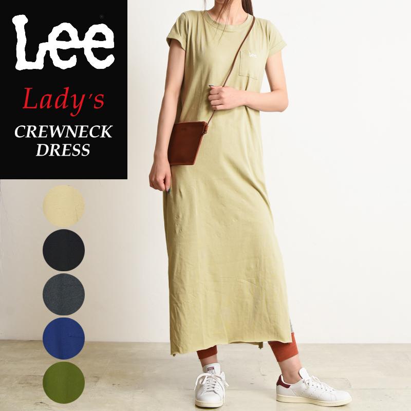 Lee SALEセール30%OFF リー ロゴ クルーネック 半袖 ロング Lee SALEセール30%OFF リー ロゴ クルーネック 半袖 ロング