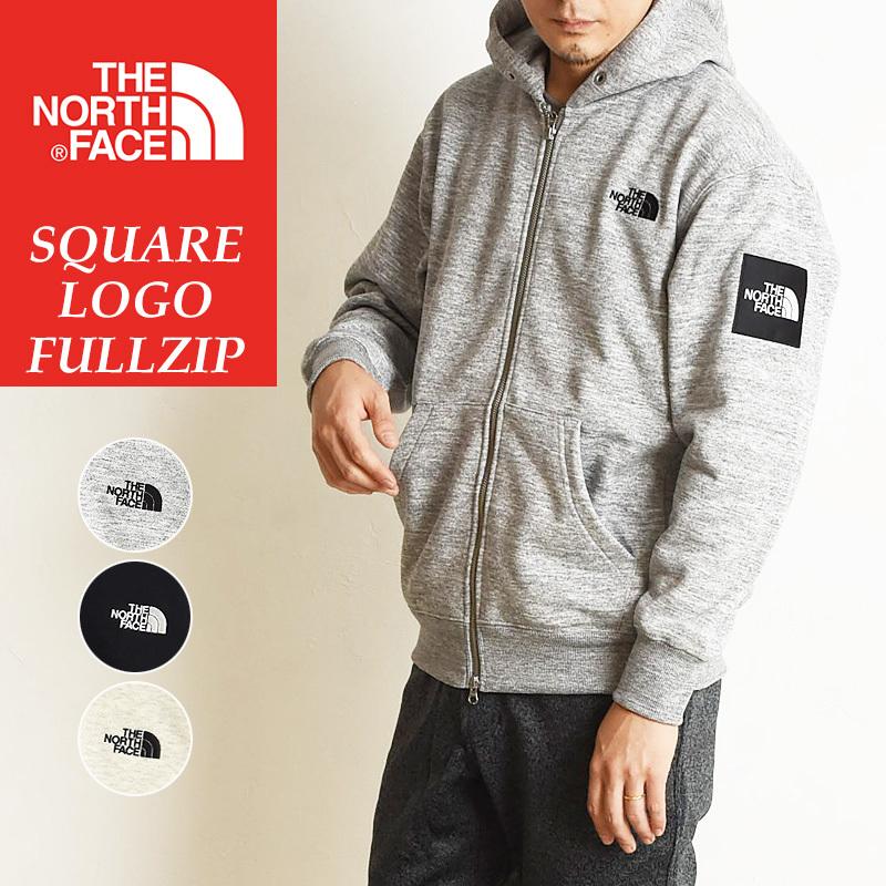 ノースフェイス THE NORTH FACE スクエアロゴフルジップ 裏起毛 スウェット パーカー メンズ レディース Square Logo