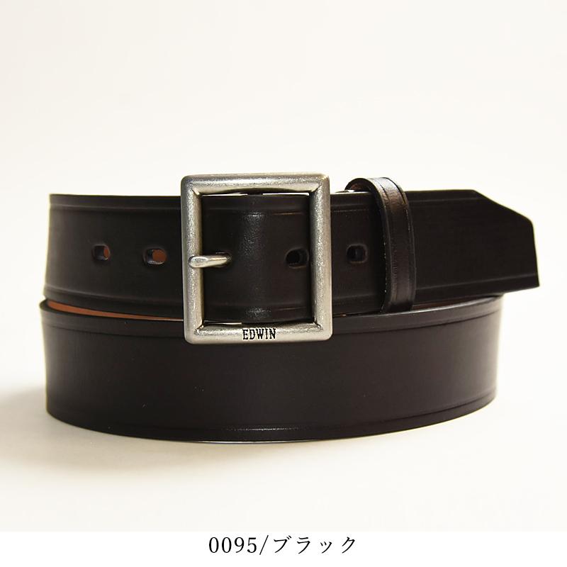 EDWIN ラインギャリソンベルト レザーベルト 40mm 牛革 ビジネス EDWIN ラインギャリソンベルト レザーベルト 40mm 牛革 ビジネス