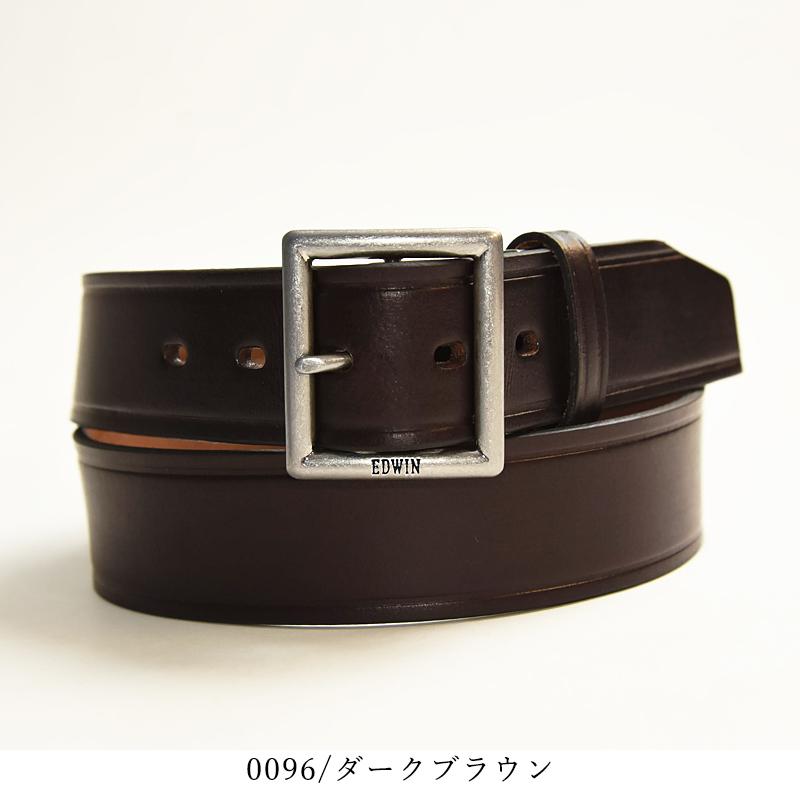 EDWIN ラインギャリソンベルト レザーベルト 40mm 牛革 ビジネス EDWIN ラインギャリソンベルト レザーベルト 40mm 牛革 ビジネス