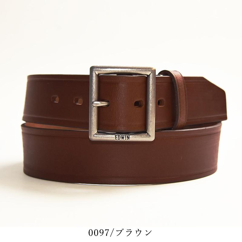 EDWIN ラインギャリソンベルト レザーベルト 40mm 牛革 ビジネス EDWIN ラインギャリソンベルト レザーベルト 40mm 牛革 ビジネス