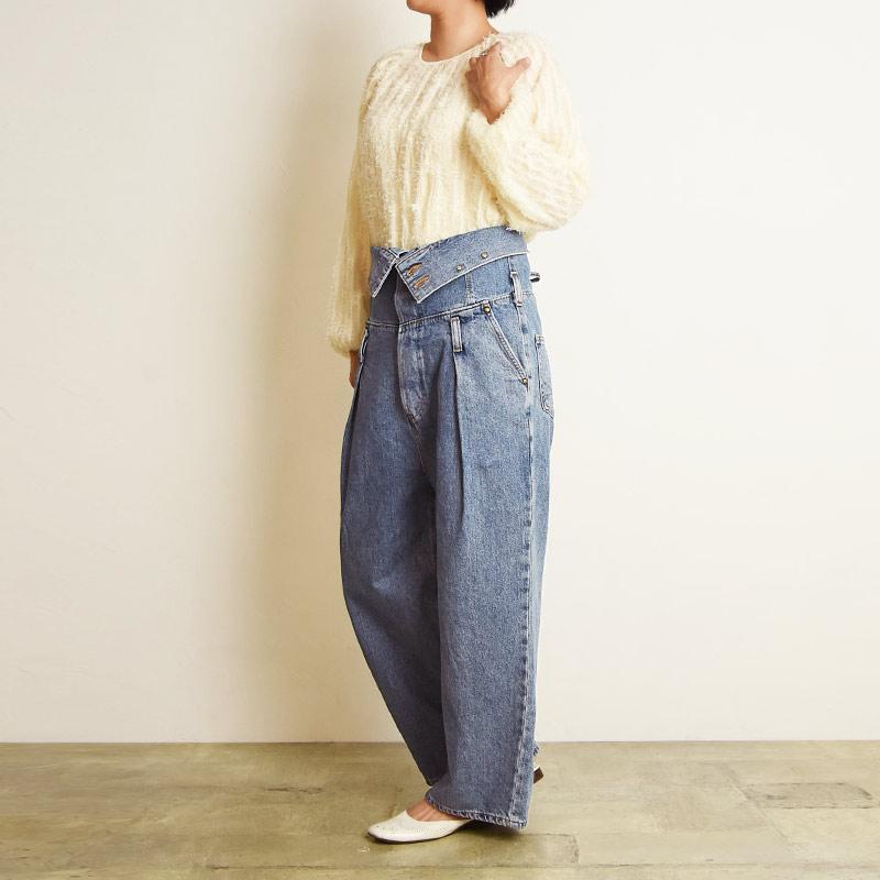 アトリエ サムシング atelier SOMETHING レースアップサロペット デニム レディース SA1903 | SOMETHING | 06