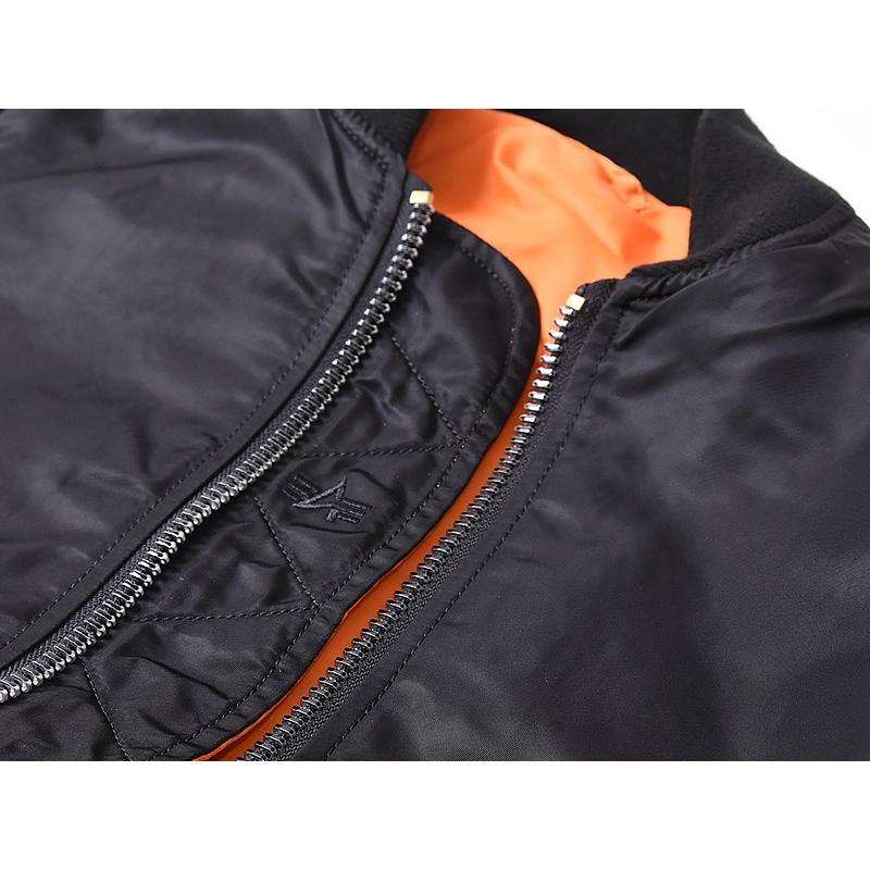 ALPHAINDUSTRIES リバーシブルMA-1 ブラック　オレンジ Reversible MA-1-ブラック(オレンジ) | harapeco Store