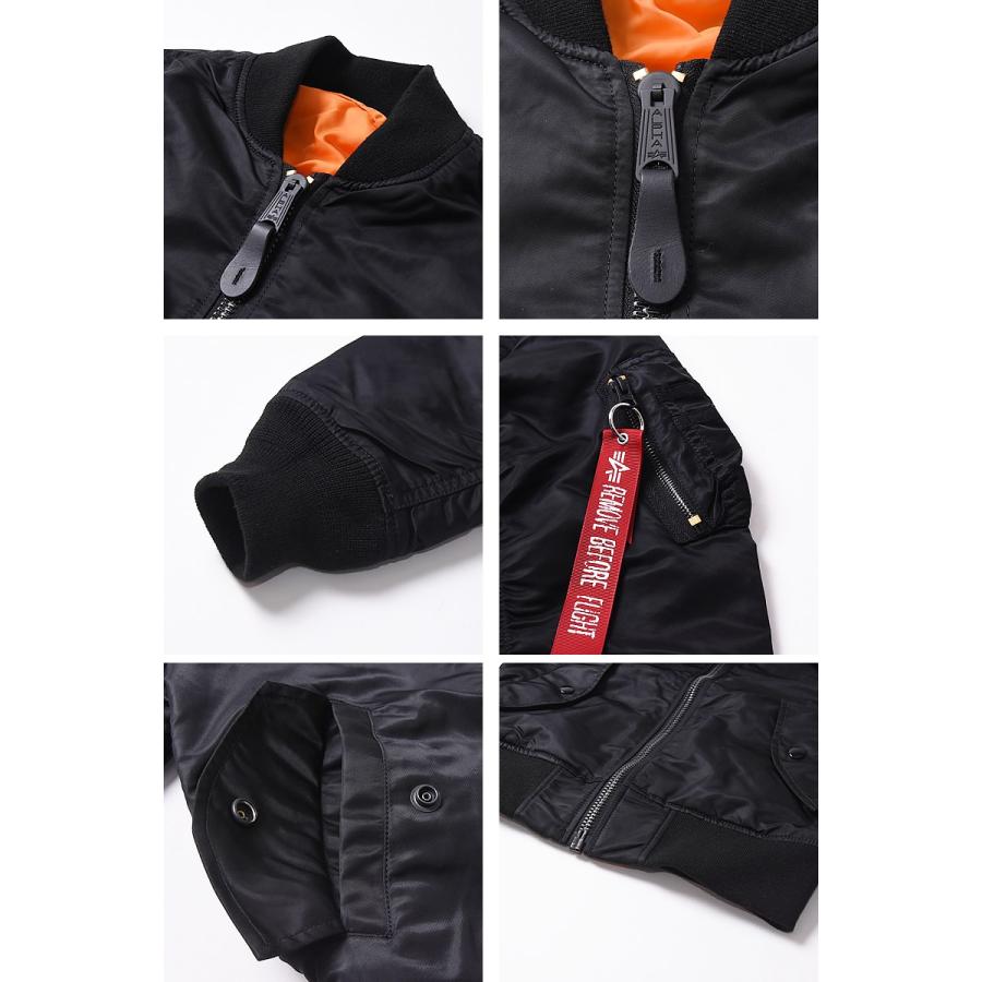 ALPHAINDUSTRIES リバーシブルMA-1 ブラック　オレンジ Reversible MA-1-ブラック(オレンジ) | harapeco Store