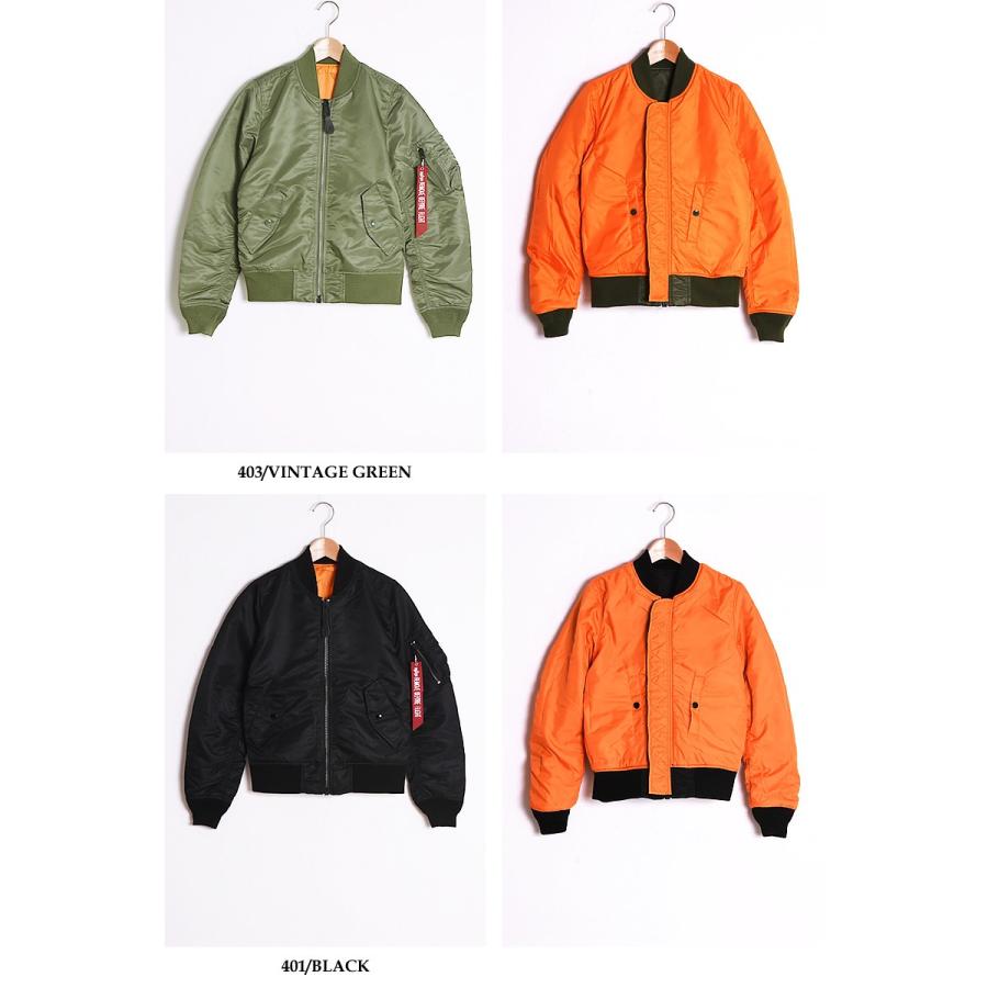 アルファインダストリーズ ALPHA INDUSTRIES リバーシブル MA-1 レディース ブルゾン フライトジャケット ミリタリージャケット TA7010｜geostyle｜09