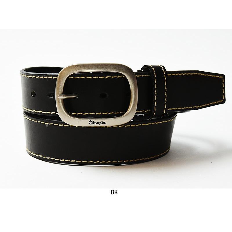 Wrangler ラングラー サイドステッチ オイルド加工 レザー ベルト