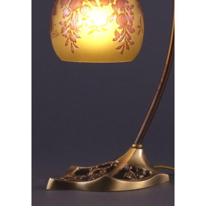 ガレコレクション 6灯シャンデリア 真鍮 カメオ掘り アカネ