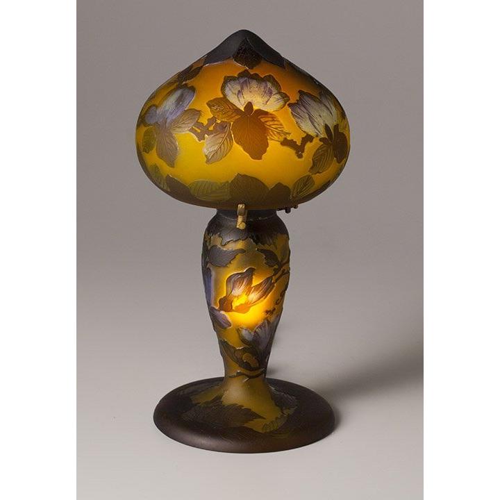 AGL-04AB-02　2灯テーブルスタンド　文様/Magnolia〜木蓮　　※受注後在庫有無ご連絡します。この商品は、メーカーより直送となります。