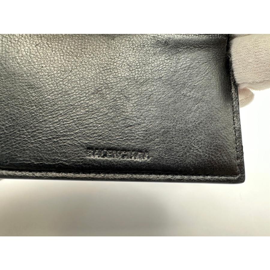 【中古品】バレンシアガ BALENCIAGA  三つ折り ミニ財布 CASH MINI ロゴ ミニウォレット ブラック 594312 D6WZN 1000｜gerberayachiyo｜07