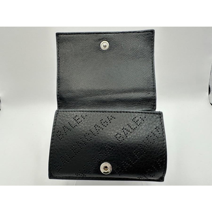 【中古品】バレンシアガ BALENCIAGA  三つ折り ミニ財布 CASH MINI ロゴ ミニウォレット ブラック 594312 D6WZN 1000｜gerberayachiyo｜05