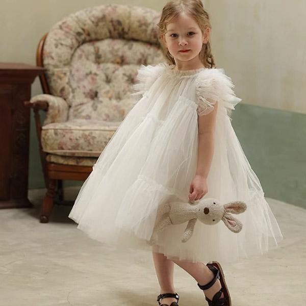 ベビードレス キッズドレス ベビー服 女の子 ふわふわ プリンセス