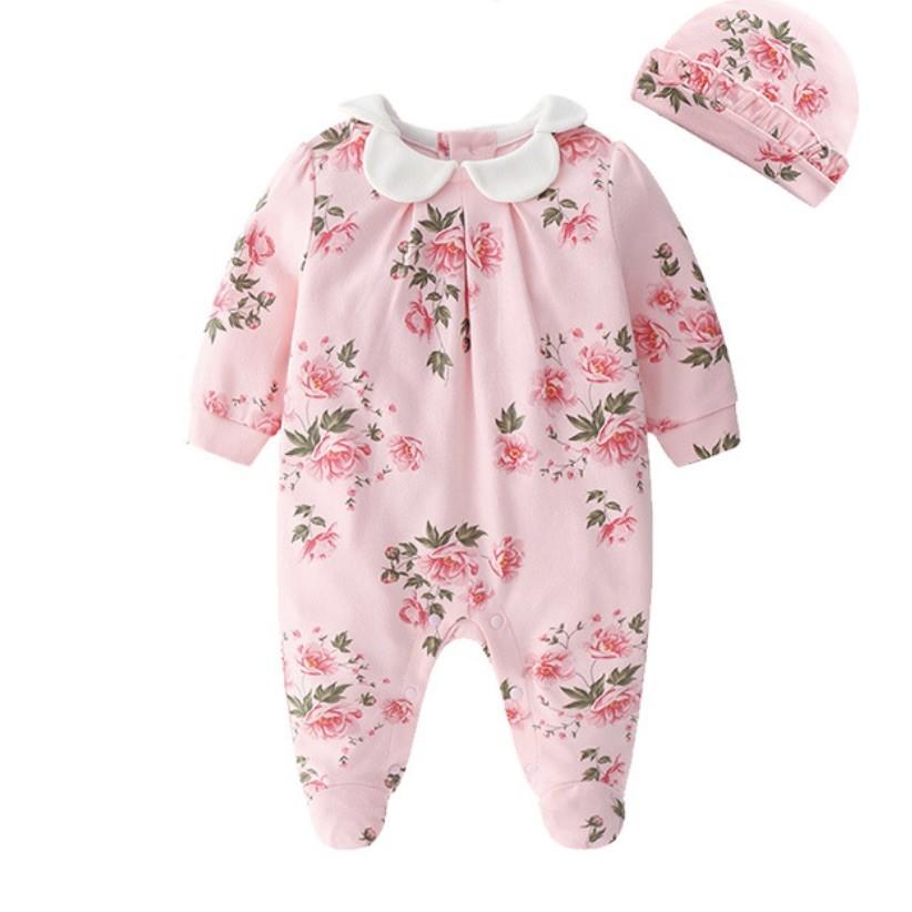 ロンパース 女の子 春 足つき 長袖 花柄 70 80 帽子付き えり ベビー服 赤ちゃん かわいい 上品 G0944 Germeyshop 通販 Yahoo ショッピング