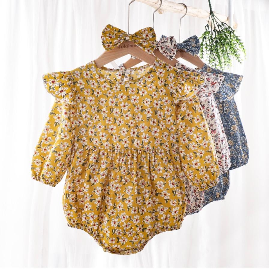 再入荷 セール ベビー服 女の子 60 70 80 90 ロンパース 新生児 かわいい おしゃれ 花柄 ヘアバンド ヘアアクセ 子供服 Dprd Jatimprov Go Id