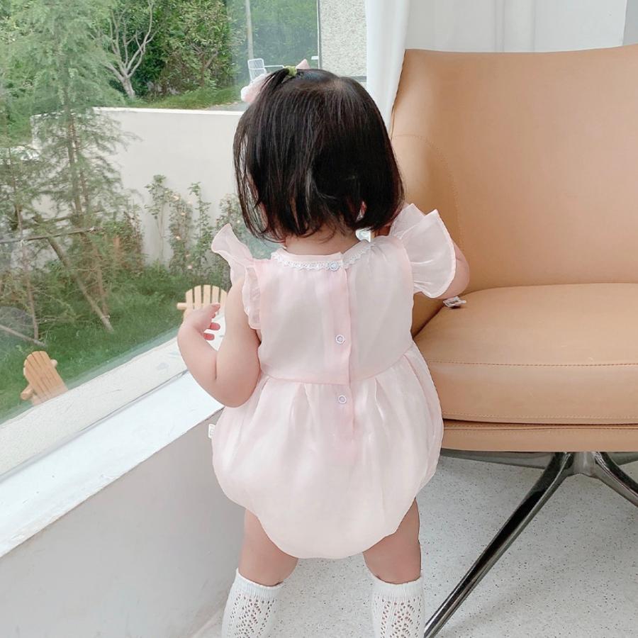 ベビー服 女の子 ロンパース 半袖 ヘアバンド リボン レース ハーフバースデー バースデー 60 70 80 90 赤ちゃん かわいい おしゃれ G1044 Germeyshop 通販 Yahoo ショッピング