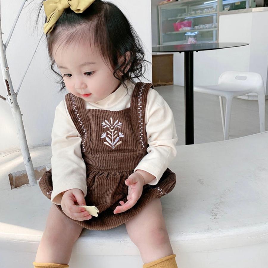 ベビー服 女の子 秋冬 赤ちゃん 服 ロンパース サロペット コーデュロイ トップス トレーナー ベビーロンパース ベビー 子供服 双子 あったか 長袖 韓国 海外 G1067 Germeyshop 通販 Yahoo ショッピング