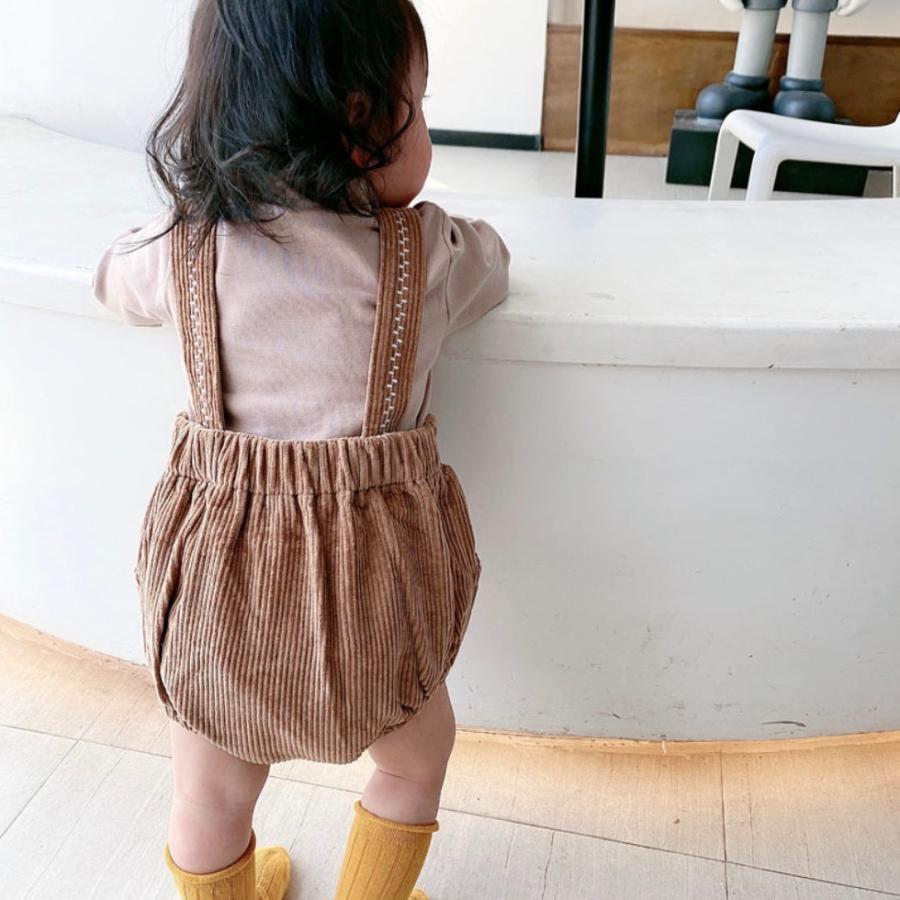 ベビー服 女の子 秋冬 赤ちゃん 服 ロンパース サロペット コーデュロイ トップス トレーナー ベビーロンパース ベビー 子供服 双子 あったか 長袖 韓国 海外 G1067 Germeyshop 通販 Yahoo ショッピング