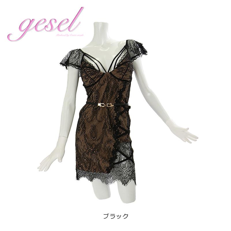 レディース JEWELS ランジェリーライクレースアップドレス キャバ ナイト ミニドレス ランジェリー ブラック レース