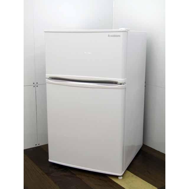 冷蔵庫 エーステージ エスキュービズム 2ドア 90l 耐熱トップ 左右ドアフリー ホワイト R 90wh
