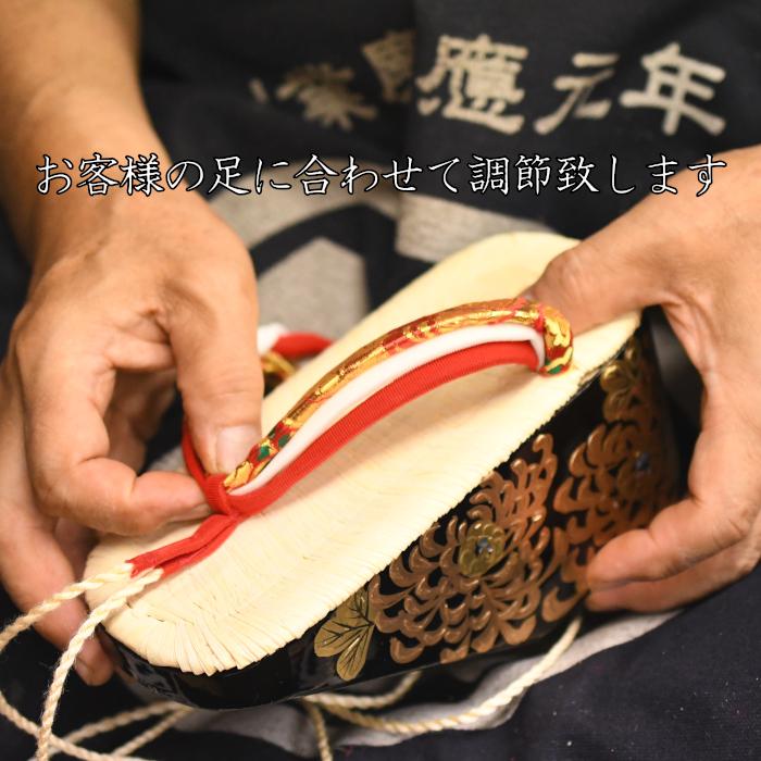 ぽっくり おぼこ 七五三 7歳用 金蒔絵 南部表付きぽっくり ぽっくり おぼこ 七五三 7歳用 金蒔絵 南部表付きぽっくり