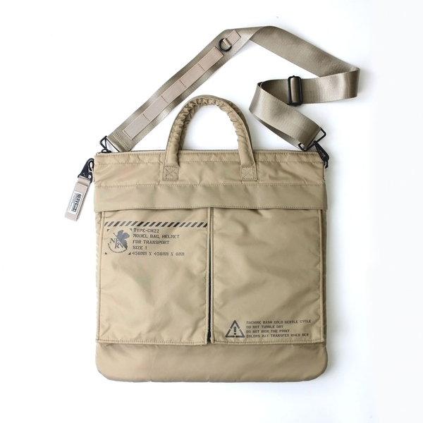 EVANGELION NERV ヘルメットバッグ SAND KHAKI | 