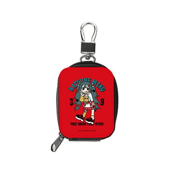 初音ミク 描き下ろし 初音ミク ハート デフォルメver. Art by coalowl 合皮レザーミニポーチ ver.A | 