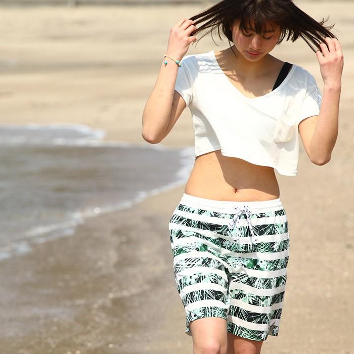 水着 サーフパンツ レディース 水着 ストレッチ ボートショーツ ロング丈