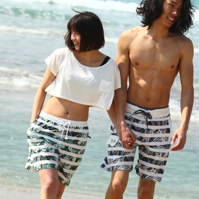 サーフパンツ レディース 水着 ストレッチ ボートショーツ ロング丈