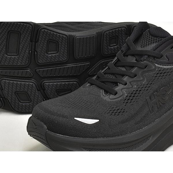 【並行輸入品】HOKA BONDI 9 WIDE 【ホカ ボンダイ 9 ワイド 幅広 メンズ】 BLACK / BLACK (WIDTH:2E) | HOKA ONEONE | 02