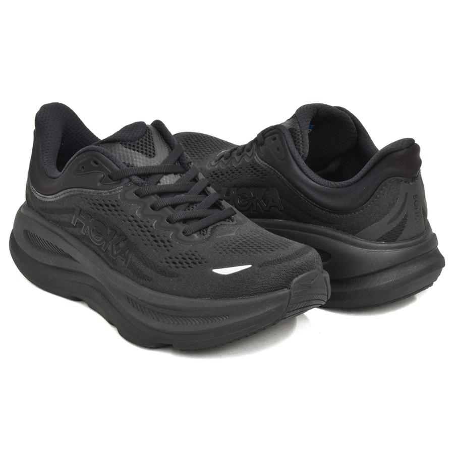 【並行輸入品】[現価格での販売は7/13 2:00まで]HOKA WOMEN'S BONDI 9 WIDE 【ホカ ウィメンズ ボンダイ 9 ワイド 幅広】 BLACK / BLACK (WIDTH:D) | HOKA ONEONE