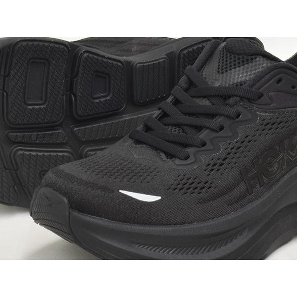 【並行輸入品】[現価格での販売は7/13 2:00まで]HOKA WOMEN'S BONDI 9 WIDE 【ホカ ウィメンズ ボンダイ 9 ワイド 幅広】 BLACK / BLACK (WIDTH:D) | HOKA ONEONE | 02